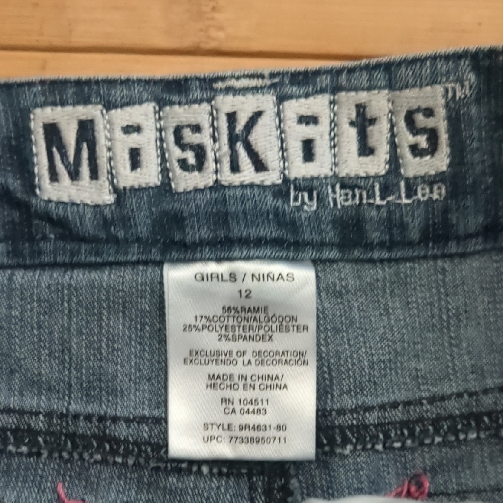 Vintage Girls MiskitsDenim Jean Cartoon Long Jean Shorts by Han L Lee, Size 12 - Picture 3 of 8